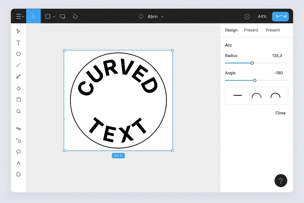 How to Curve Text in Figma