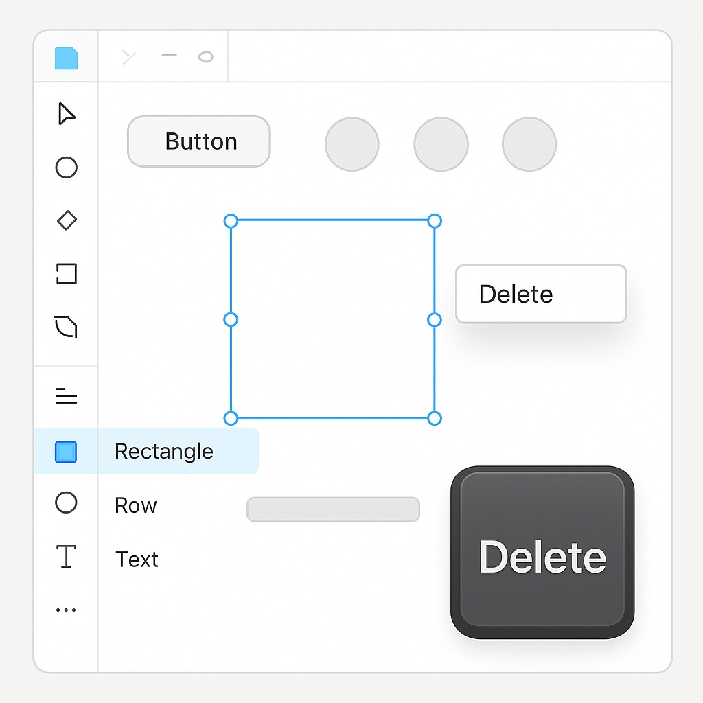 How to Delete a Rectangle in Figma