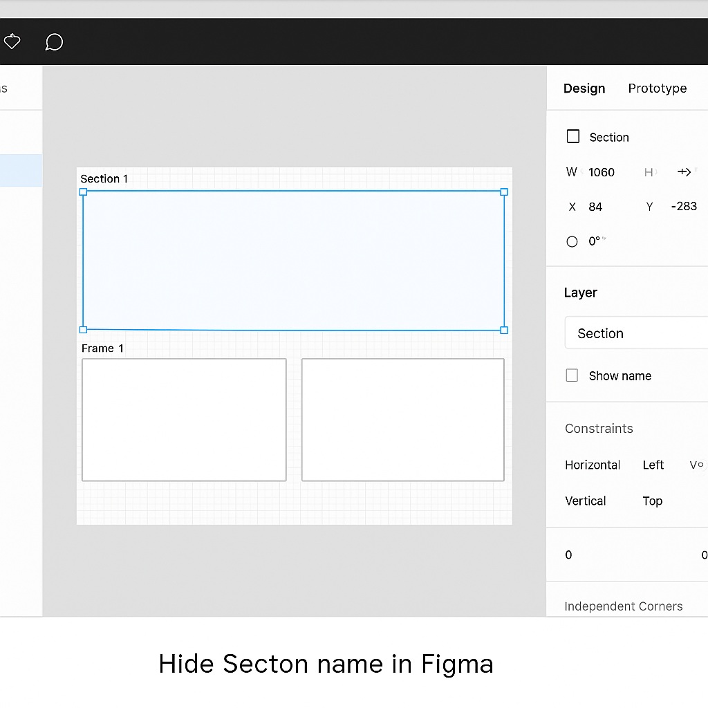 How to Hide Section Name in Figma