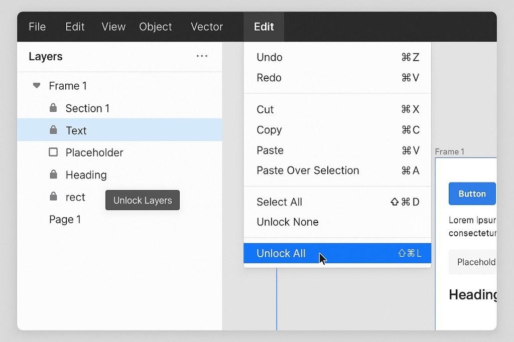 How to Unlock All Layers in&nbsp;Figma